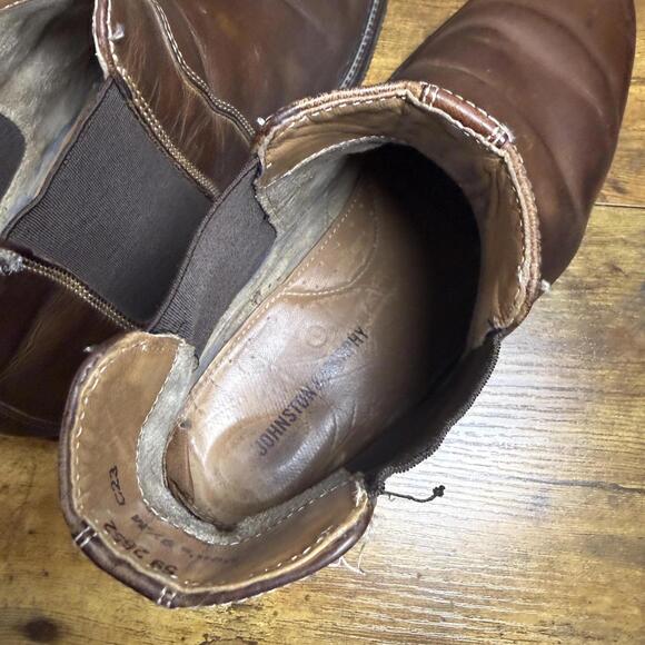Johnston & Murphy Boots‎ Mens Size 9.5 Brown Leather Chelsea Ankle Dress Casual - Picture 7 of 7